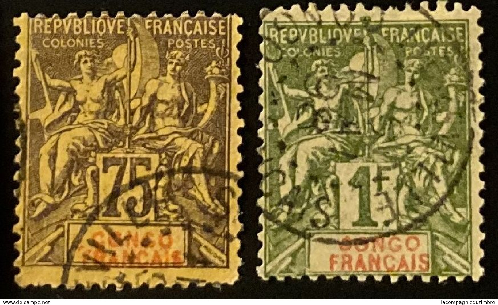 Congo Français YT N° 23/24 Oblitérés. TB - Used Stamps