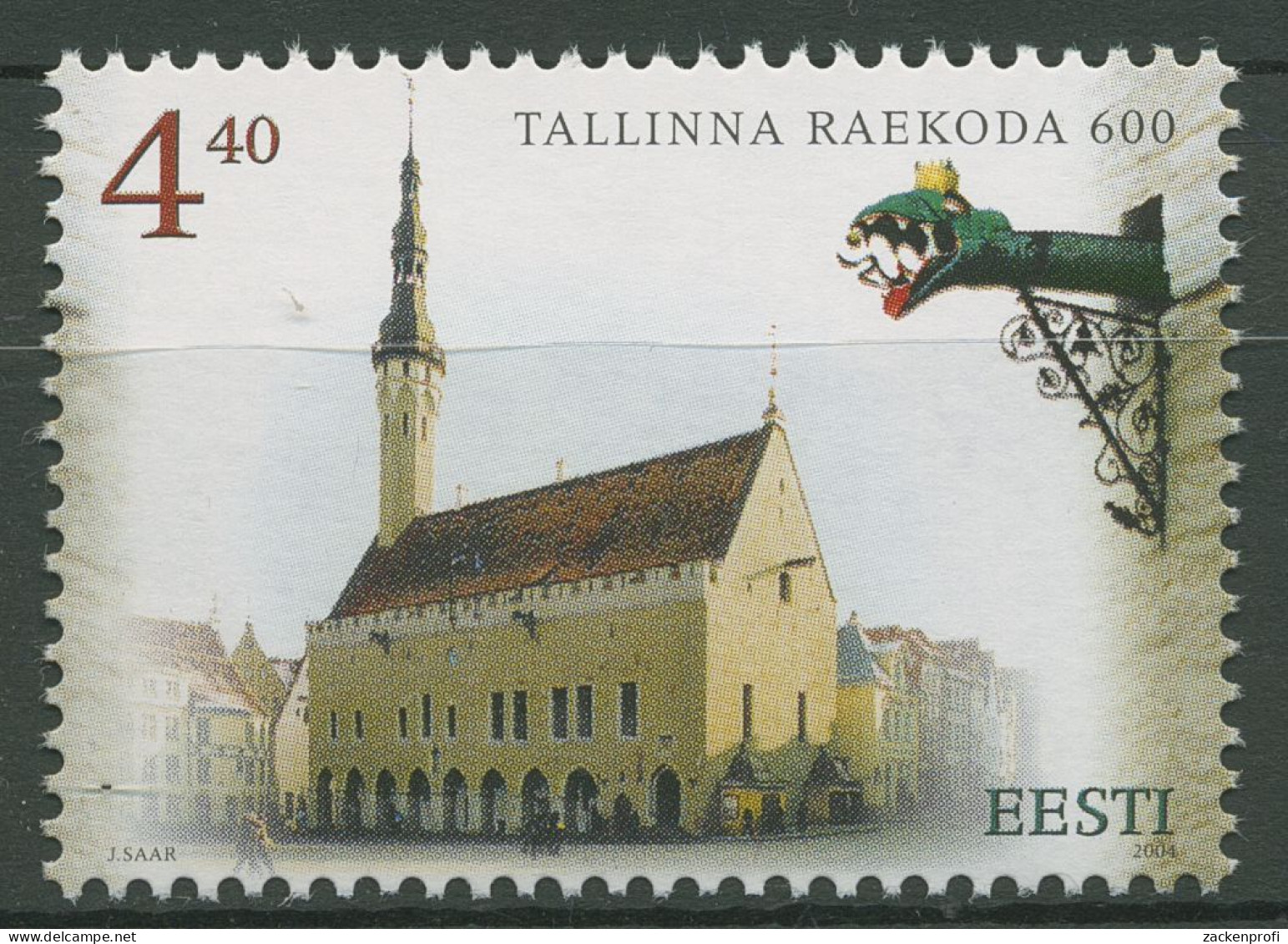 Estland 2004 Bauwerke Rathaus Tallinn 489 Postfrisch - Estonia
