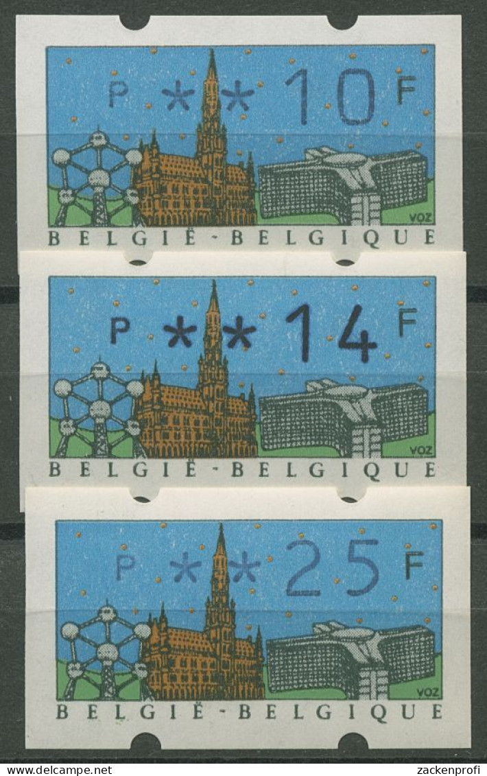 Belgien Automatenmarken 1990 Portosatz 3 Werte ATM 22.1 I PS1 Postfrisch - Nuevos