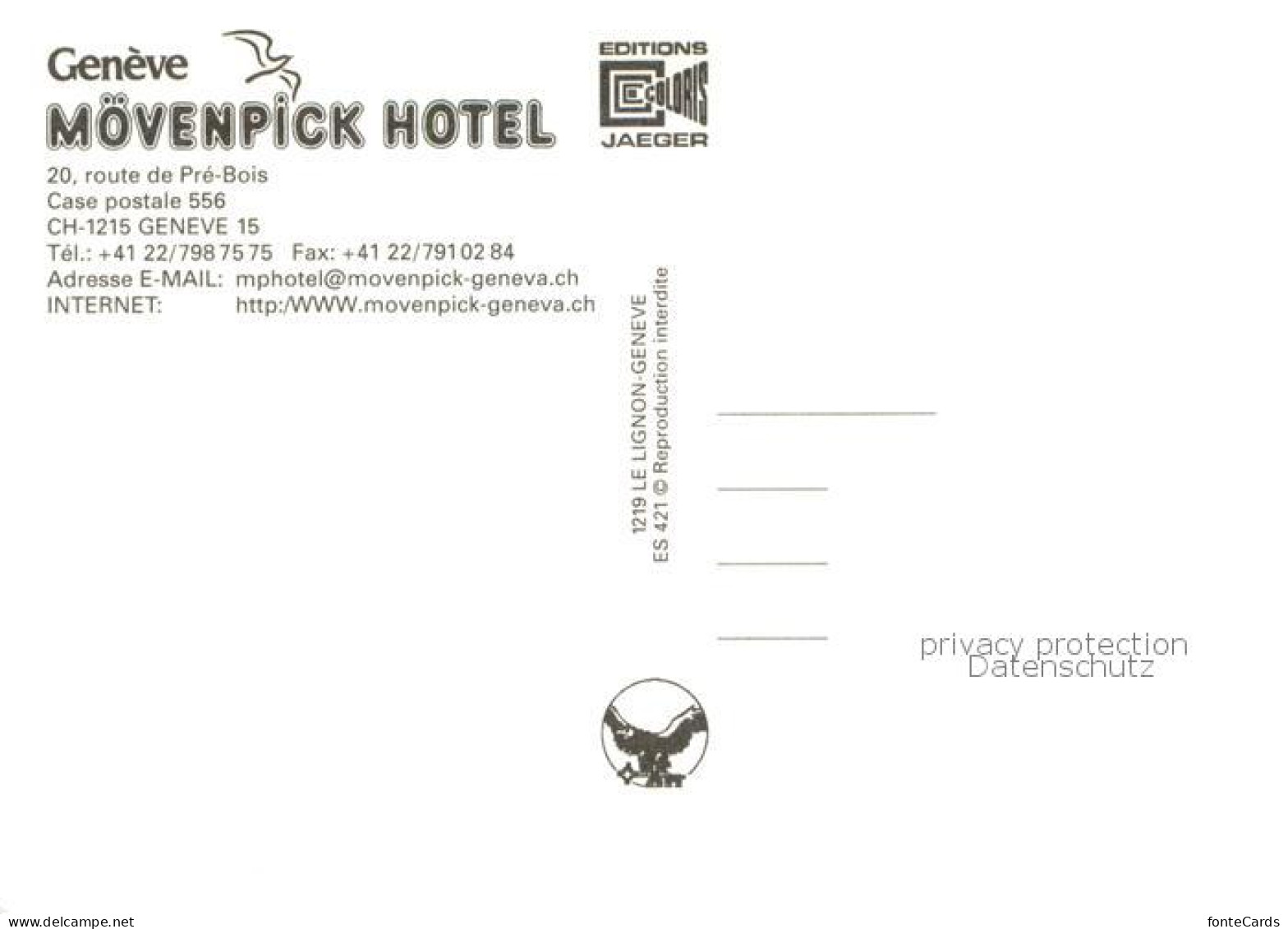 13775003 Geneve GE Moevenpick Hotel Gastraeume Bar Zimmer Geneve GE - Autres & Non Classés