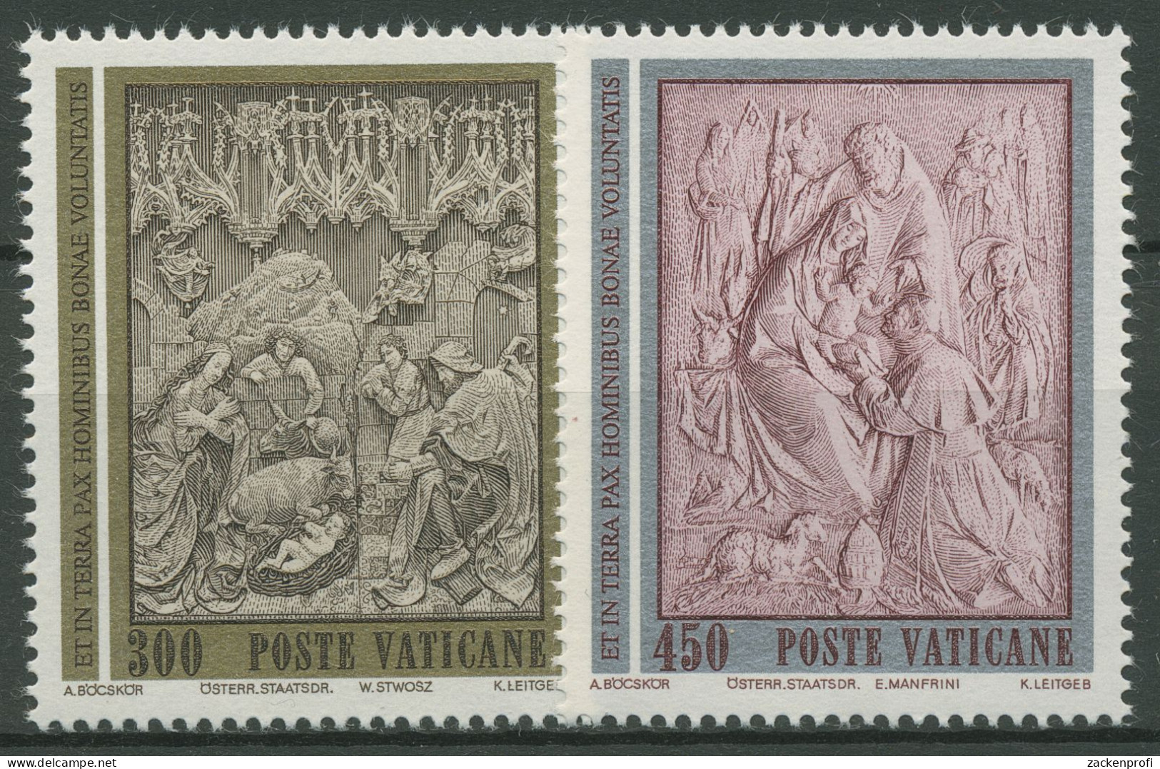 Vatikan 1982 Weihnachten Reliefs 814/15 Postfrisch - Unused Stamps