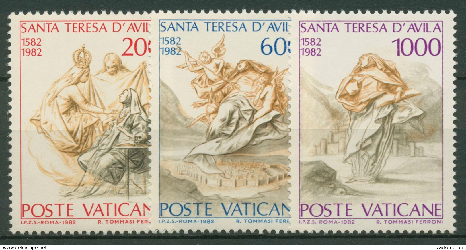 Vatikan 1982 Heilige Theresia Von Avila 808/10 Postfrisch - Nuevos