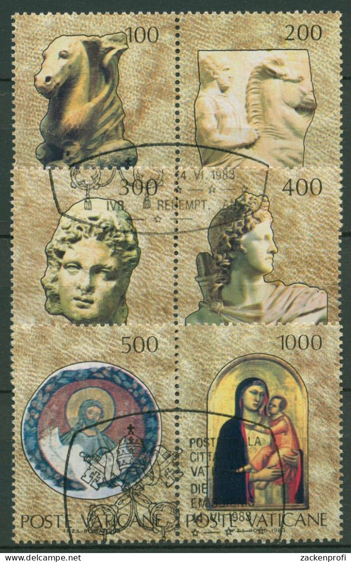 Vatikan 1983 Vatikanische Kunstschätze 830/35 Blockeinzelmarken Gestempelt - Used Stamps