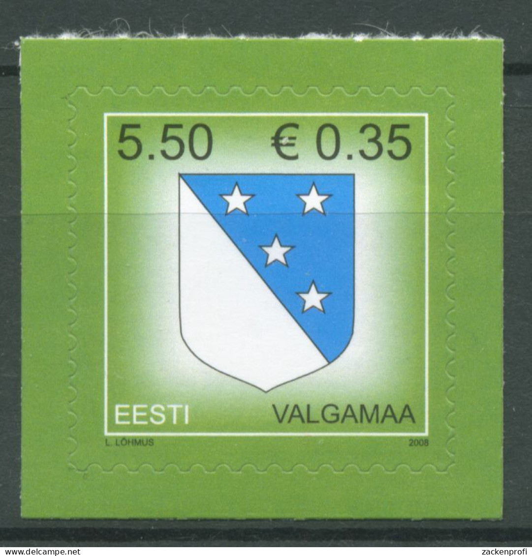 Estland 2008 Freimarke Wappen 603 Postfrisch - Estonia