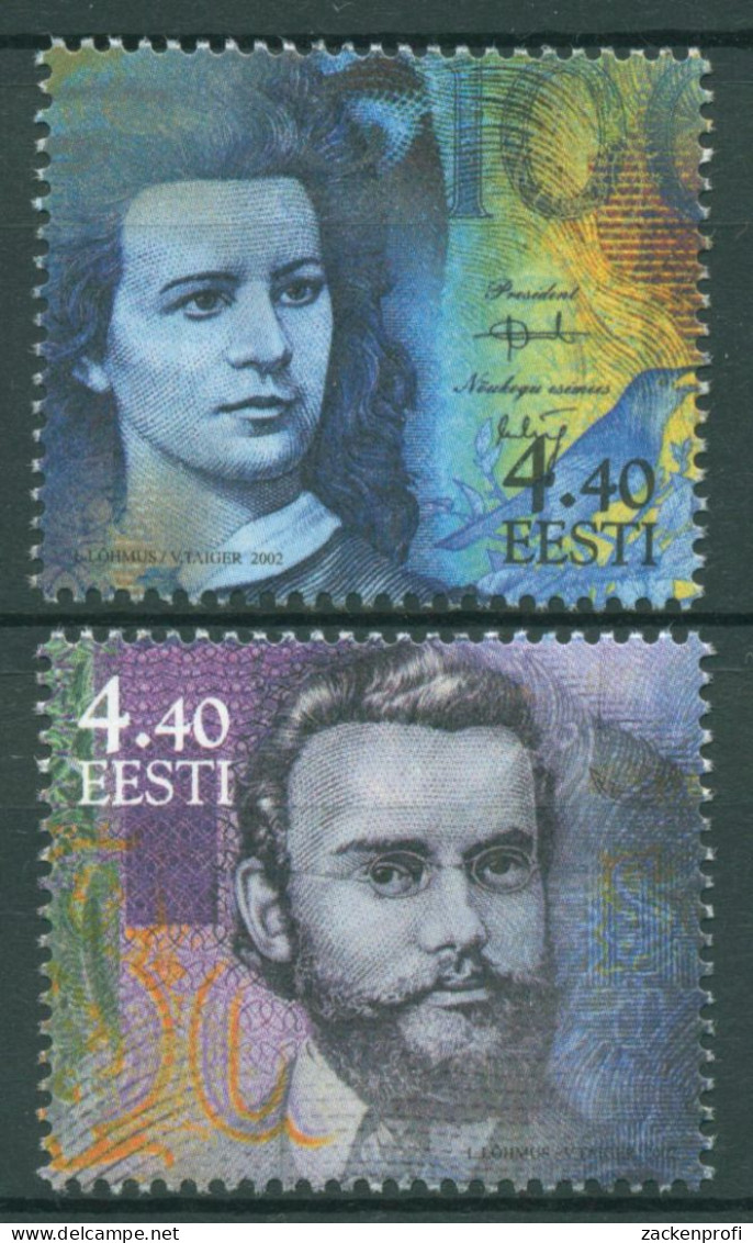 Estland 2002 10 Jahre Estnische Krone Blockeinzelmarken 440/41 Postfrisch - Estonia