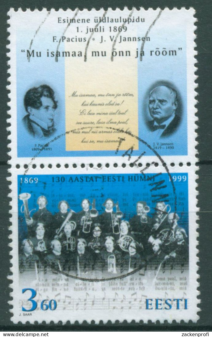 Estland 1999 Nationalhymne 347 Zf Gestempelt - Estonia