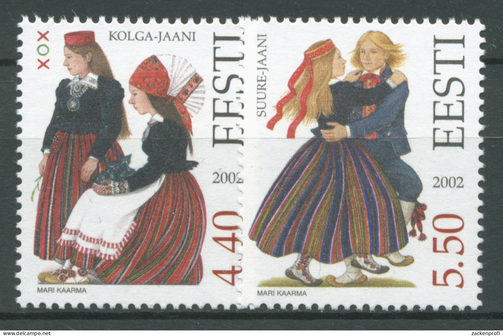 Estland 2002 Trachten 448/49 Postfrisch - Estonia