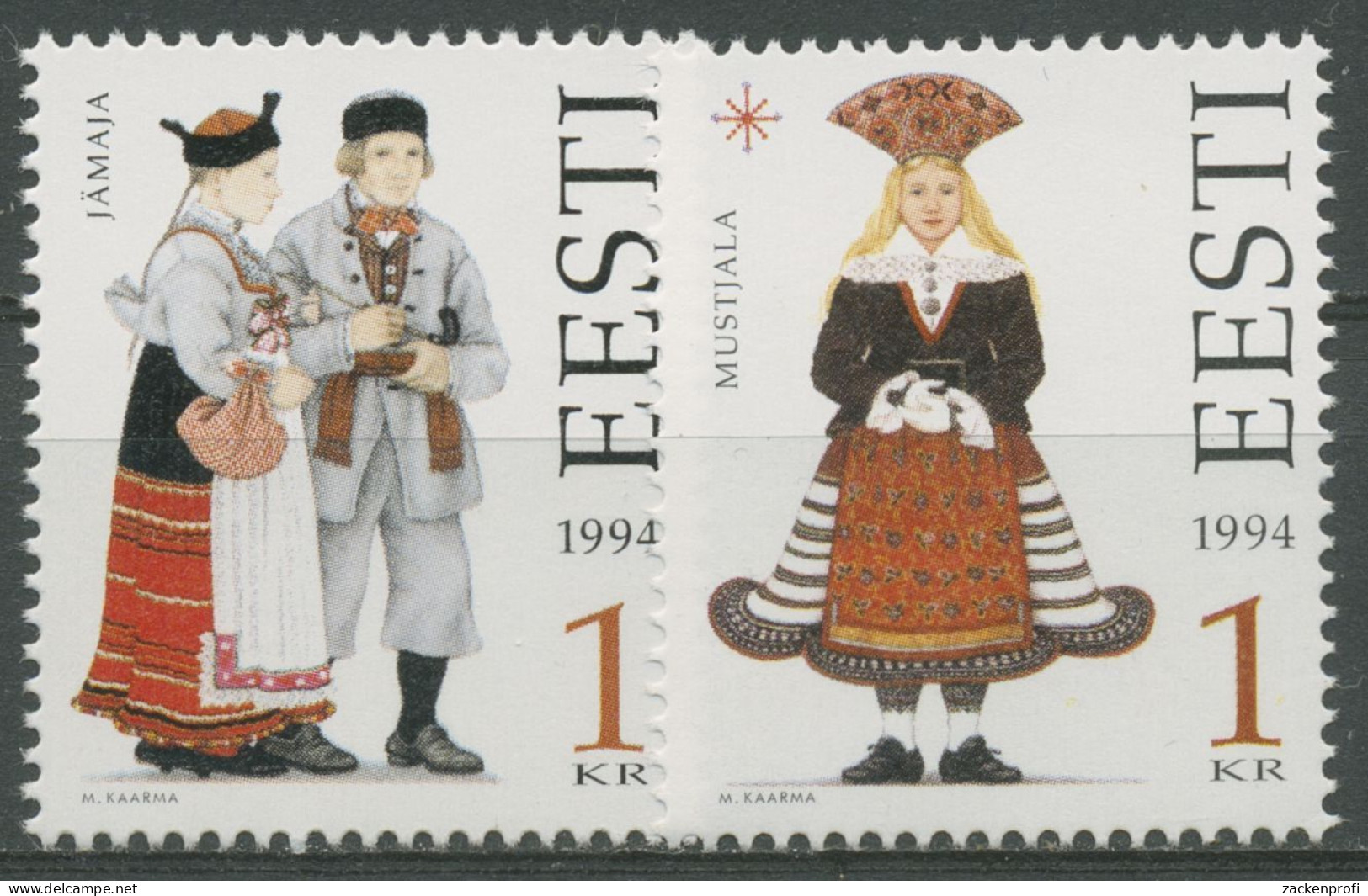 Estland 1994 Trachten 235/36 Postfrisch - Estonia