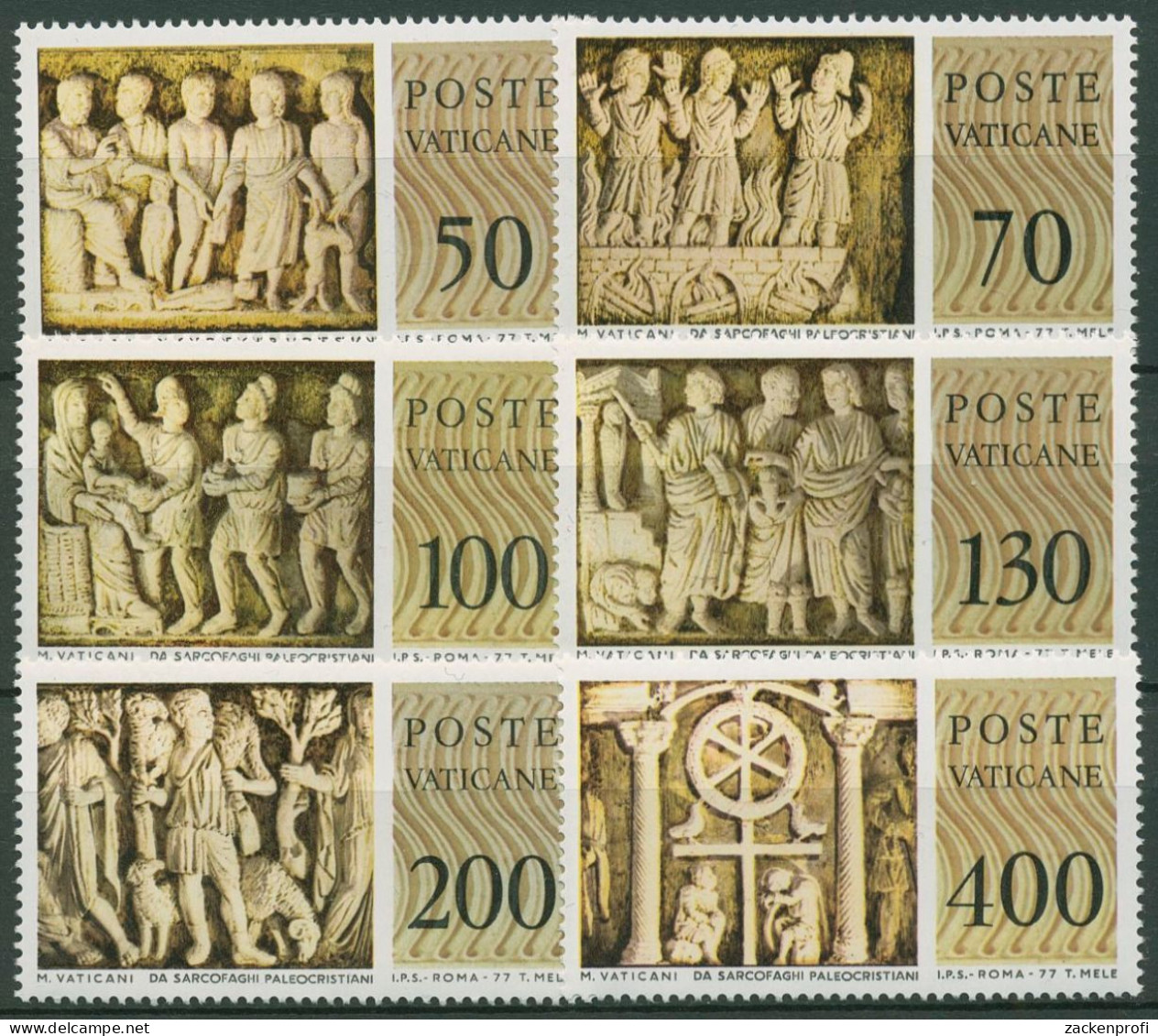 Vatikan 1977 Vatikanisches Museum Reliefs Sarkophage 711/16 Postfrisch - Ongebruikt