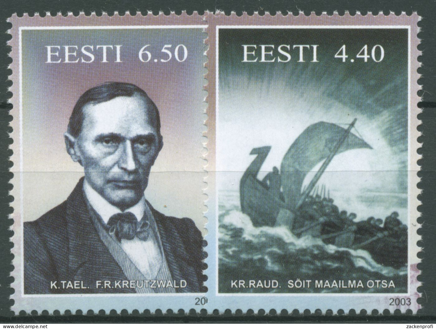 Estland 2003 Autor Friedrich R. Kreutzwald Nationalepos 476/77 Postfrisch - Estonia