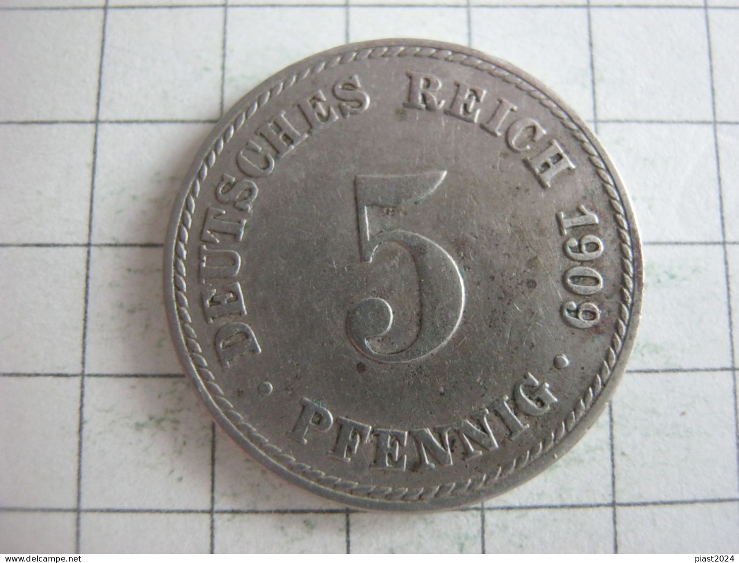 Germany 5 Pfennig 1909 A - 5 Pfennig