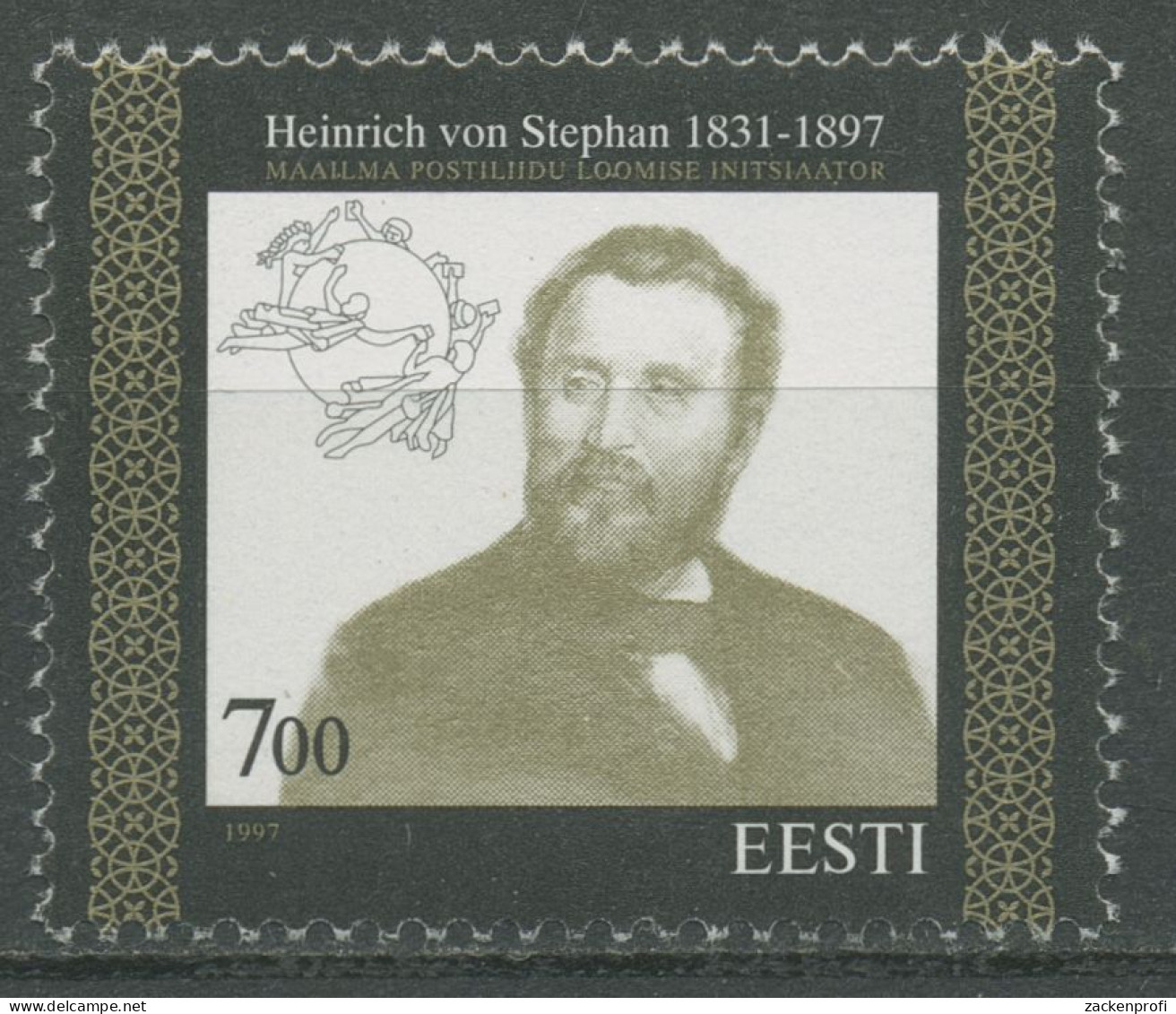 Estland 1997 Weltpostverein UPU Heinrich V. Stephan 300 Postfrisch - Estonie