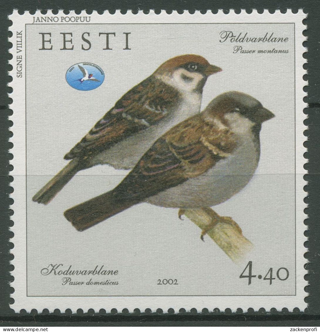 Estland 2002 Tiere Vogel Des Jahres Sperling 430 Postfrisch - Estonie