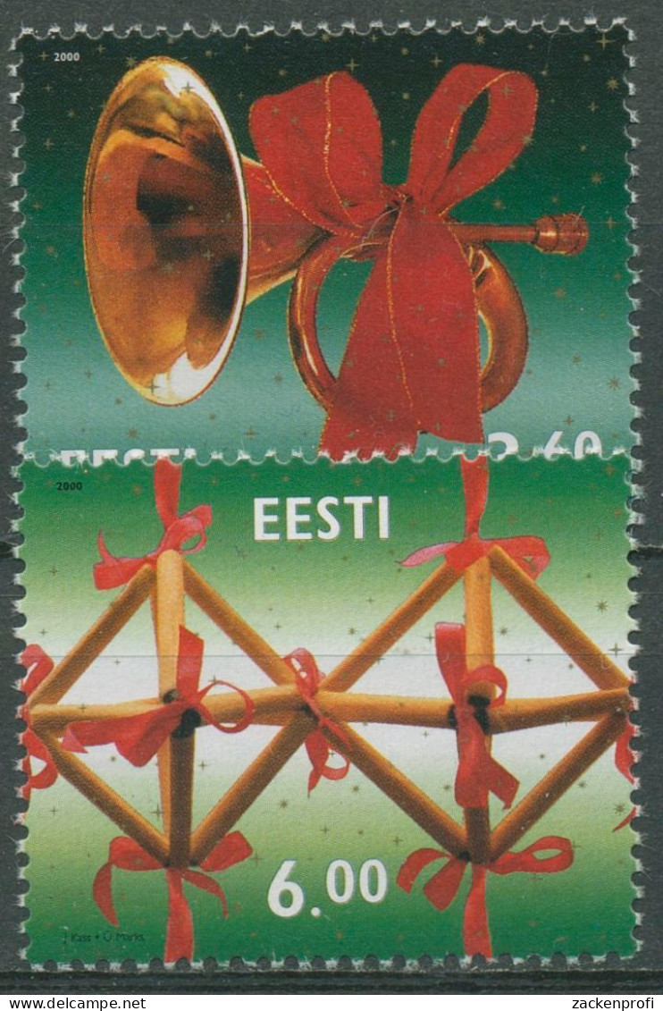 Estland 2000 Weihnachten Trompete 388/89 Postfrisch - Estonie