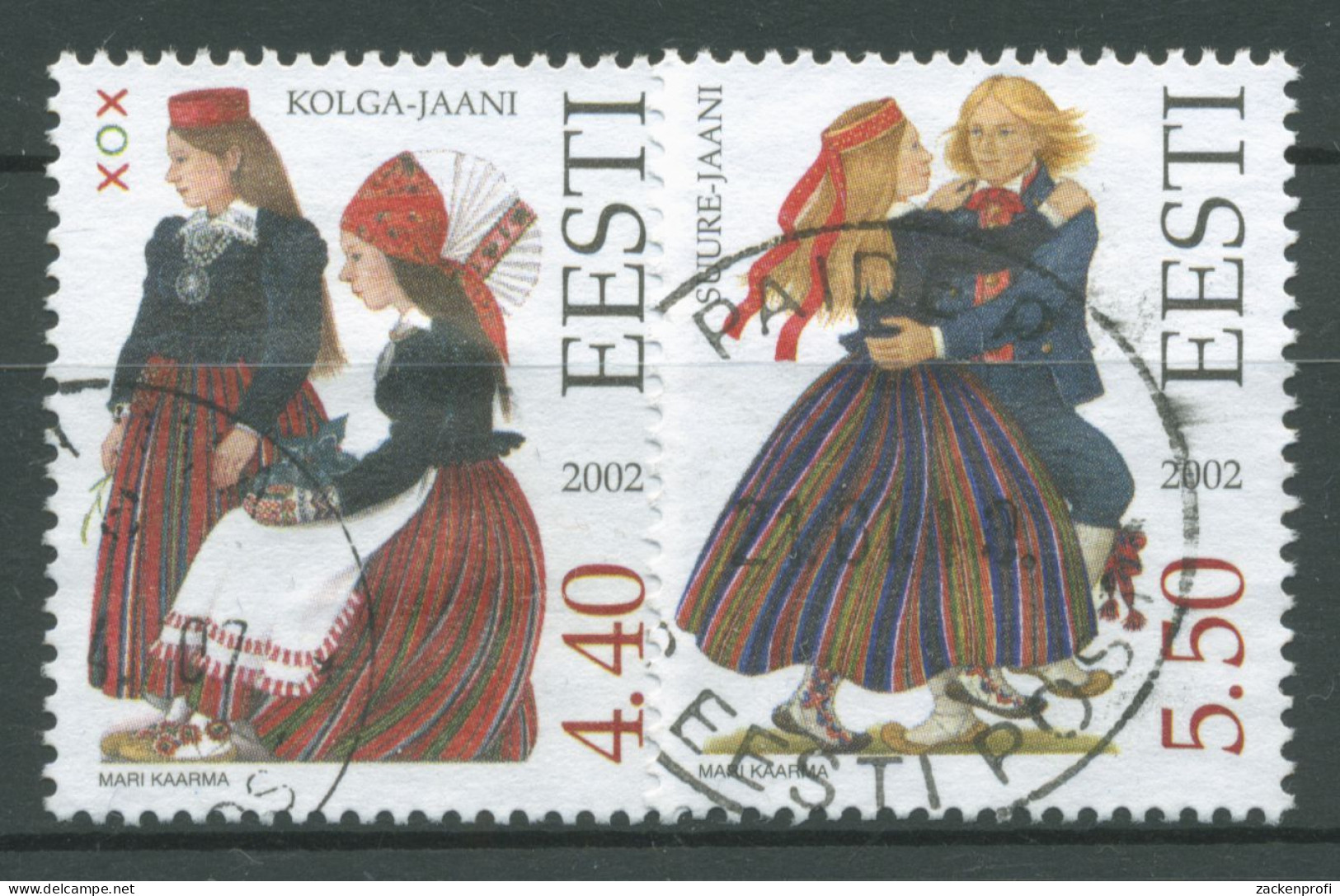 Estland 2002 Trachten 448/49 Gestempelt - Estonia