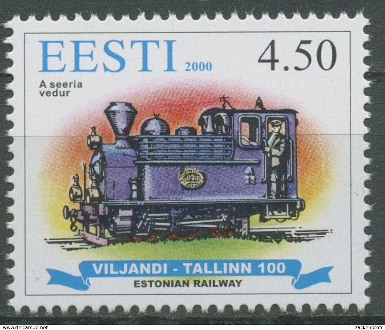 Estland 2000 Eisenbahn Schmalspurbahn Belgische Lokomotive 374 Postfrisch - Estland