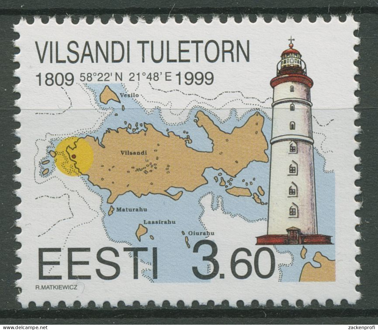 Estland 1999 Leuchtturm Filsand 339 Postfrisch - Estonie