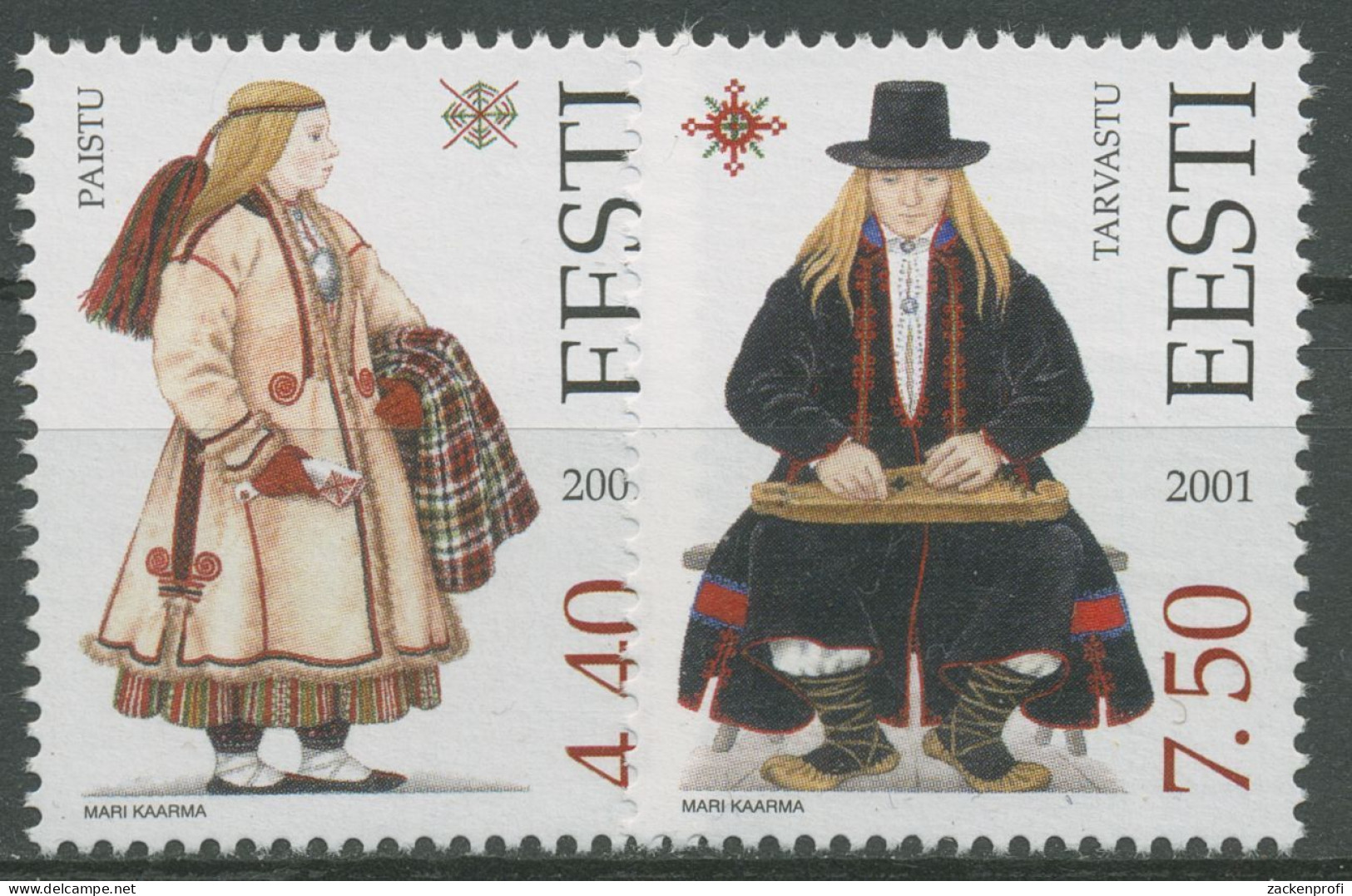 Estland 2001 Trachten 421/22 Postfrisch - Estonia