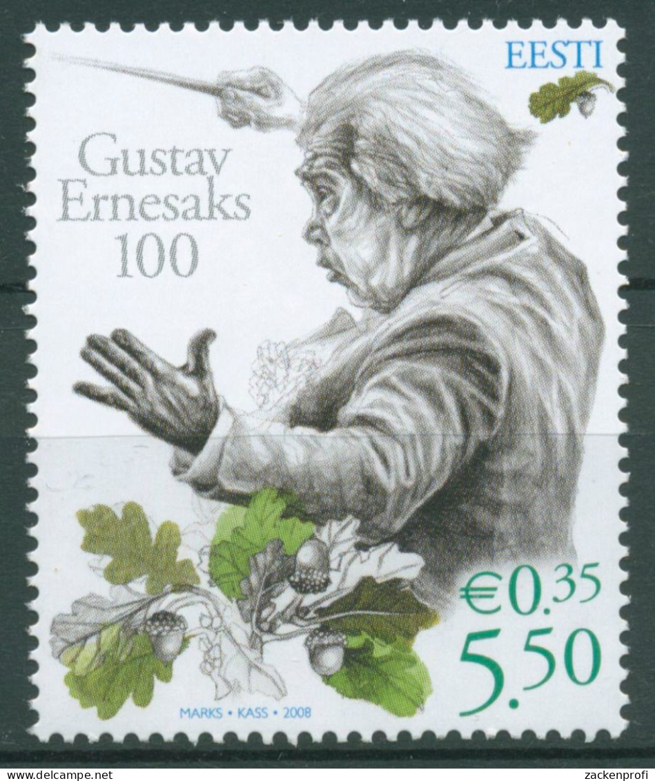 Estland 2008 Persönlichkeiten Komponist Gustav Ernesaks 601 Postfrisch - Estonia