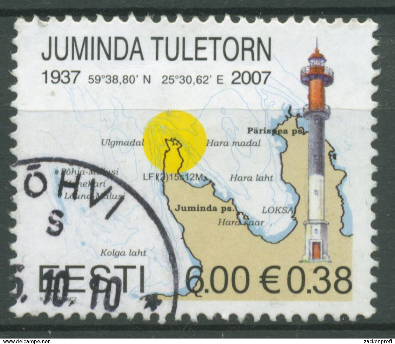 Estland 2007 Leuchttürme Juminda-Leuchtturm 578 I Gestempelt - Estonie