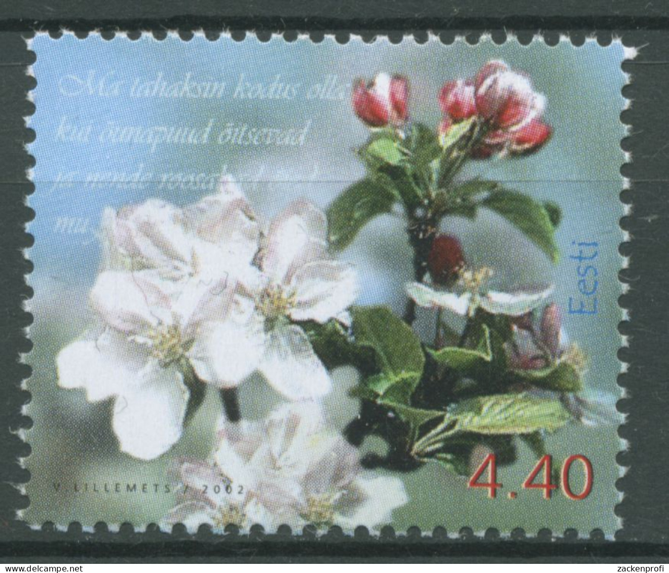 Estland 2002 Frühlingsmarke Obstbaumblüten 431 Postfrisch - Estonia