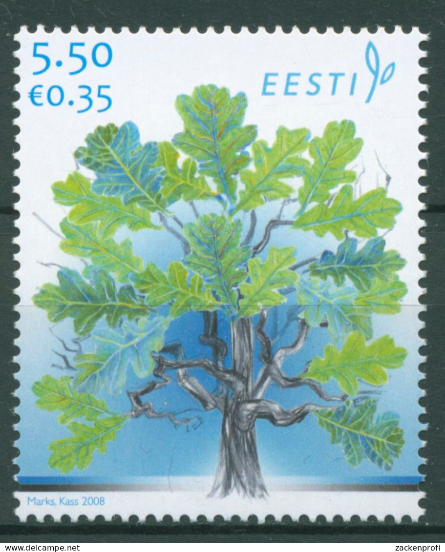 Estland 2008 90 Jahre Republik Baum Eiche 605 Postfrisch - Estonia