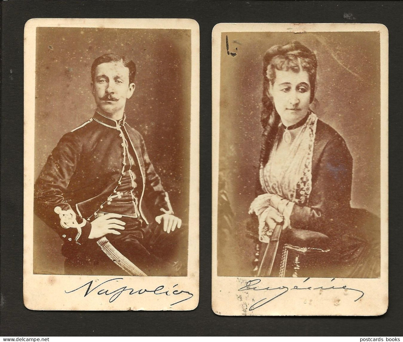 Set 2 Photo CDV Carte De Visite EMPEROR Napoleon III & EMPRESS Eugenie Montijo FRANCE. Lot 2 Albumin JOHN ETTLING 1860 - Anciennes (Av. 1900)