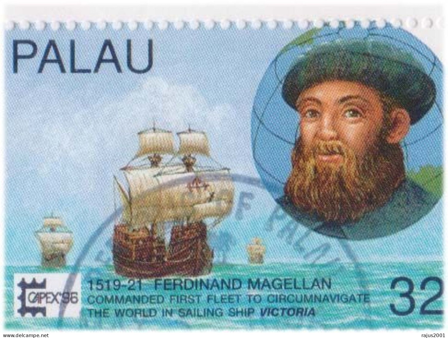 Ferdinand Magellan Command The First Fleet To Circumnavigators, Circumnavigation, Navigator Explorer Ship, Sea Sheet FDC - Explorers