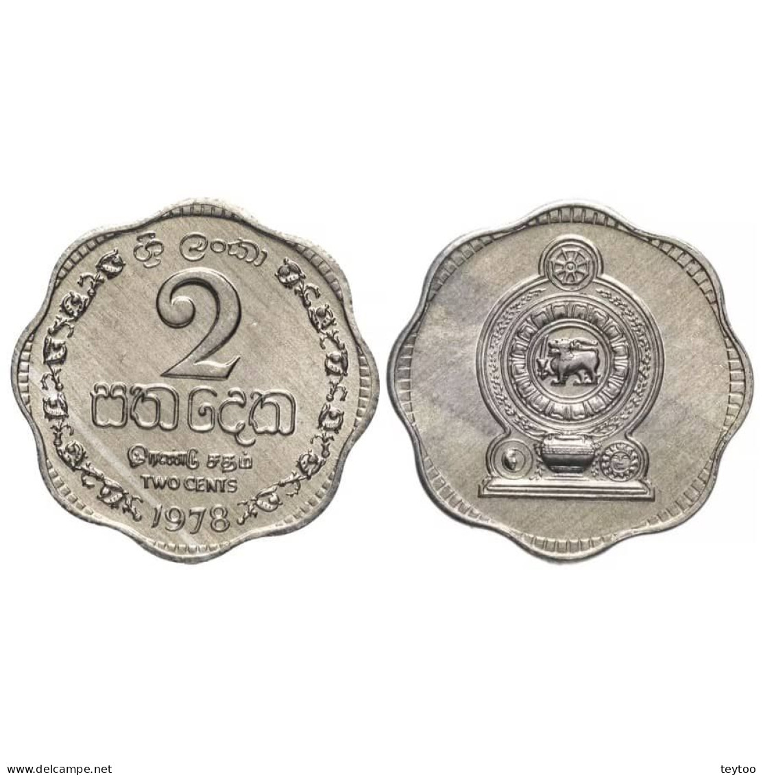 C2524.2# Sri Lanka 1978. 2 Céntimos (SC) KM-138 - Sri Lanka (Ceylon)