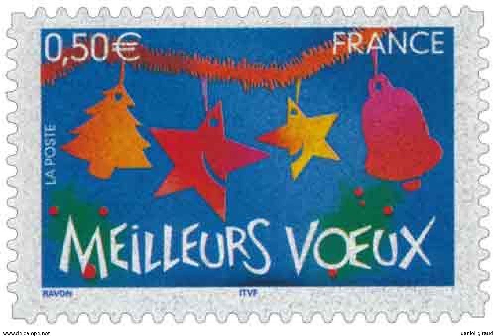 France 2004 Timbre Adhésif N°YT AD47 MNH ** Meilleurs Voeux Provenant Du Carnet N°YT BC44 - Neufs