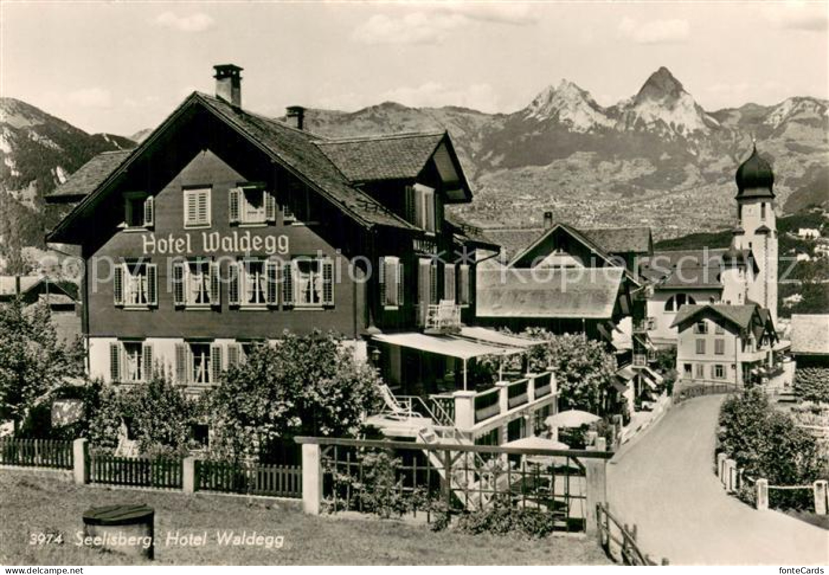 13771332 Seelisberg UR Hotel Waldegg Kirche Alpen Seelisberg UR - Autres & Non Classés