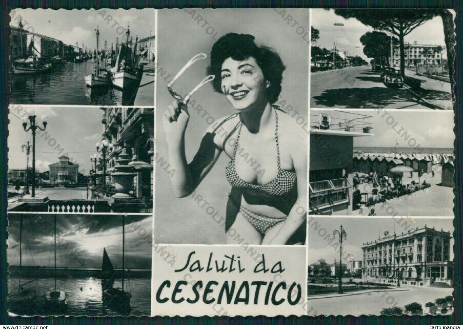 Forlì Cesenatico Saluti Da Pin Up FORI Foto FG Cartolina KB1062 - Forli