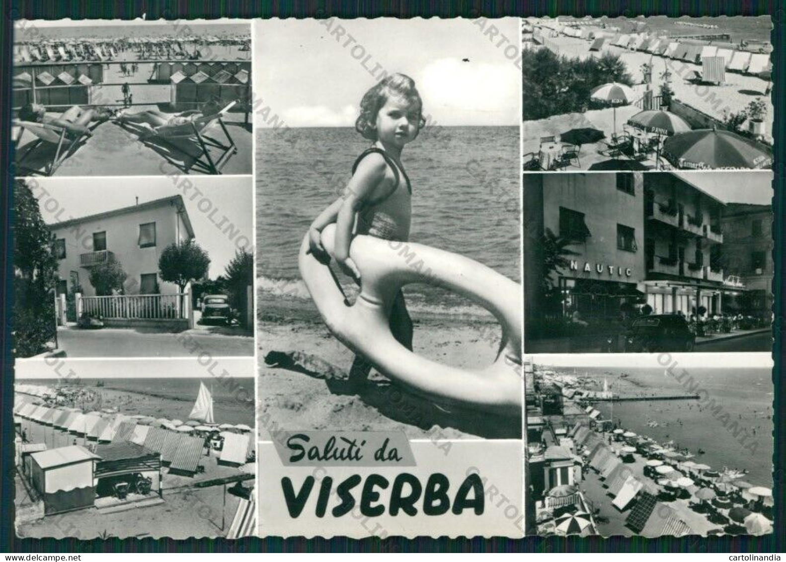 Rimini Viserba Saluti Da Foto FG Cartolina KB0952 - Rimini