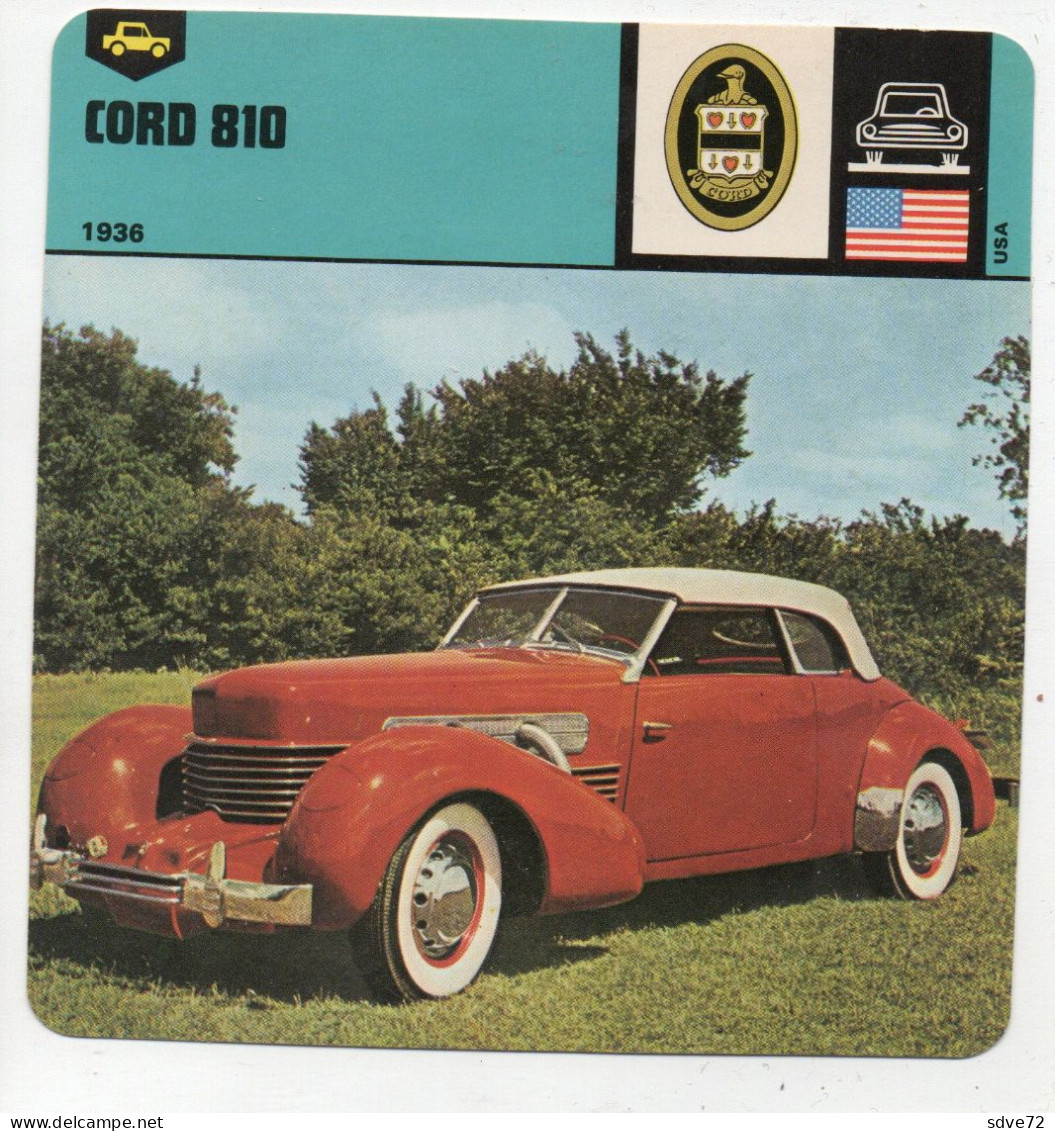 FICHE AUTOMOBILE - CORD 810 - Coches