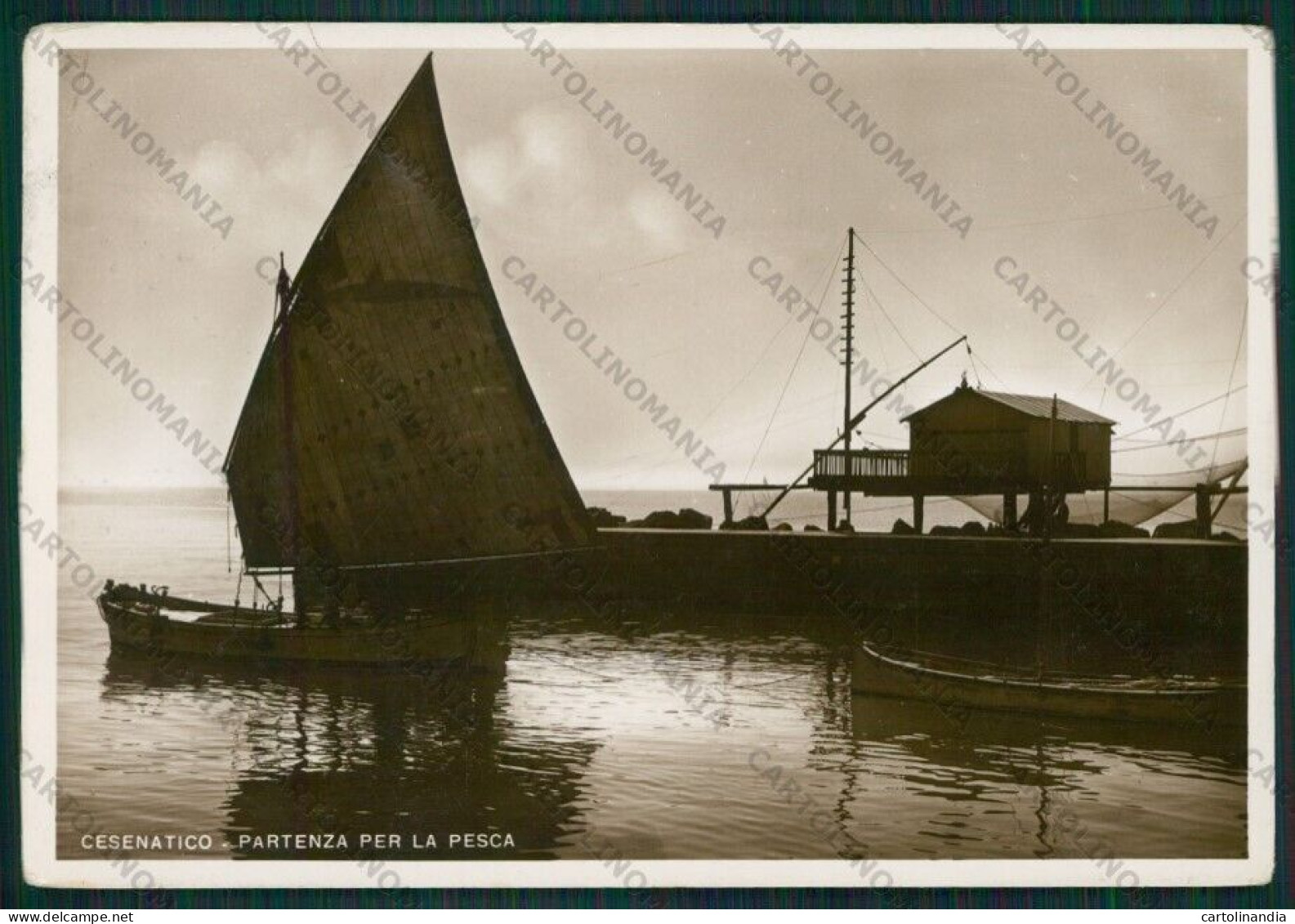 Forlì Cesenatico Barca PIEGA Foto FG Cartolina KB1043 - Forli