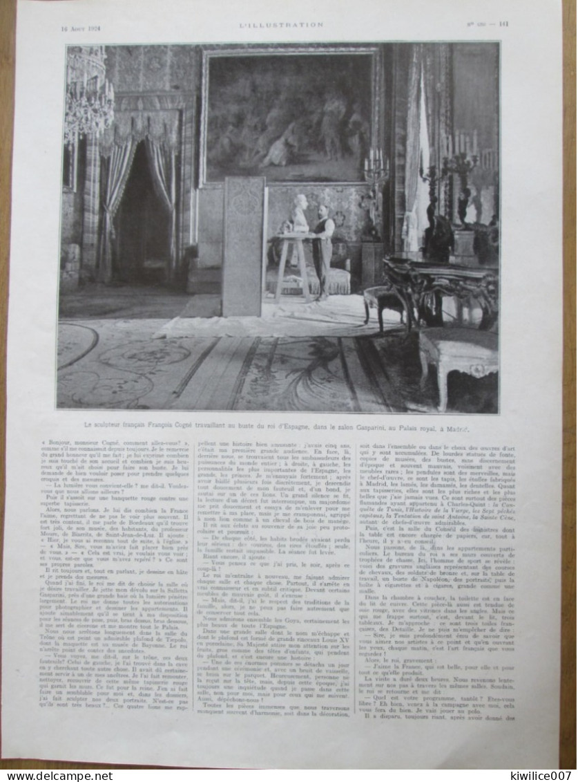 1924 Comment J Ai Fait Le Buste  ALPHONSE XII D Espagne SCULPTEUR  FRANCOIS COGNE  SALON GASPARINI - Zonder Classificatie