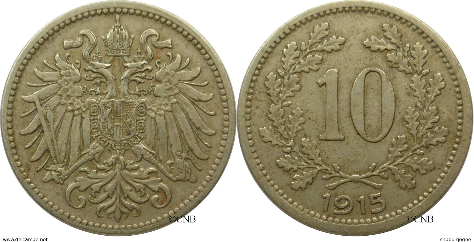 Autriche - Empire - François-Joseph Ier - 10 Heller 1915 - TTB/XF45 - Mon5210 - Oostenrijk