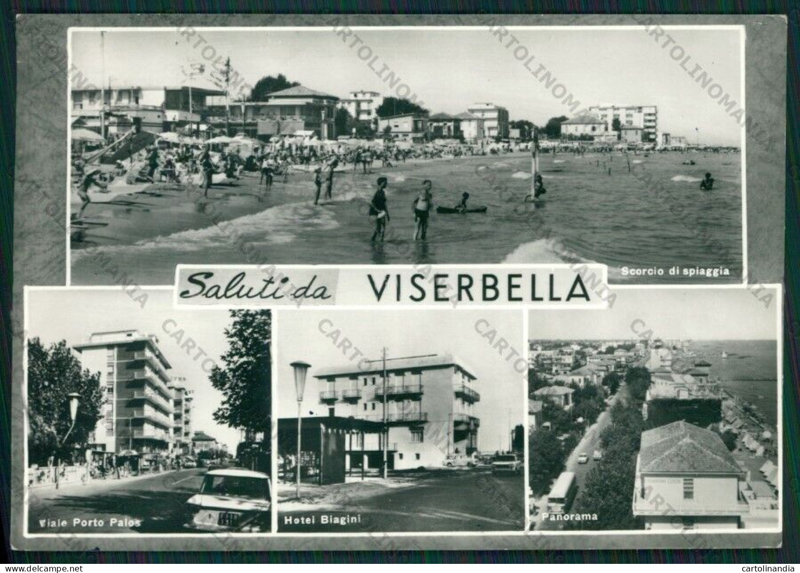 Rimini Viserbella Saluti Da Foto FG Cartolina KB1426 - Rimini