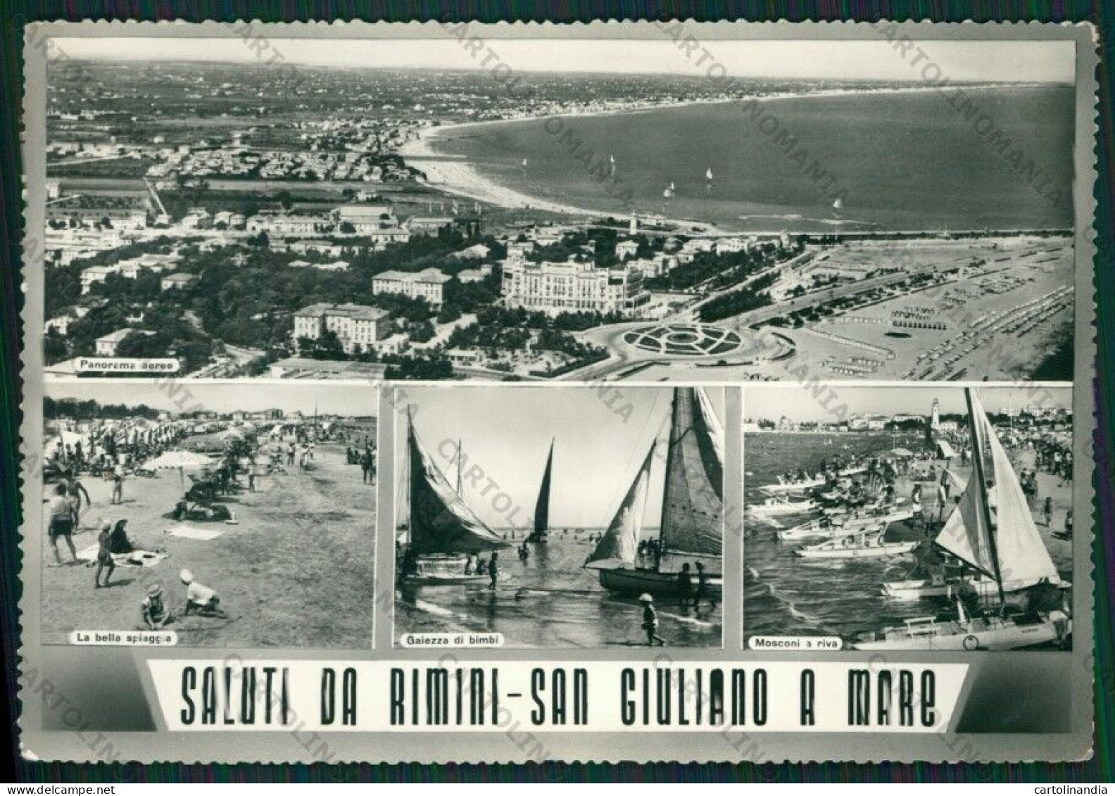 Rimini San Giuliano Mare Saluti Da Foto FG Cartolina KB1431 - Rimini