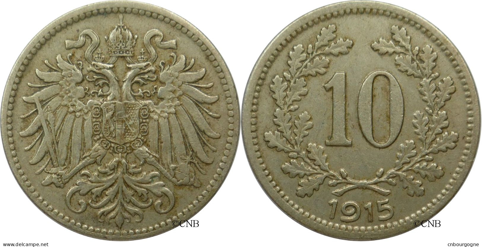 Autriche - Empire - François-Joseph Ier - 10 Heller 1915 - TTB/XF45 - Mon5211 - Austria