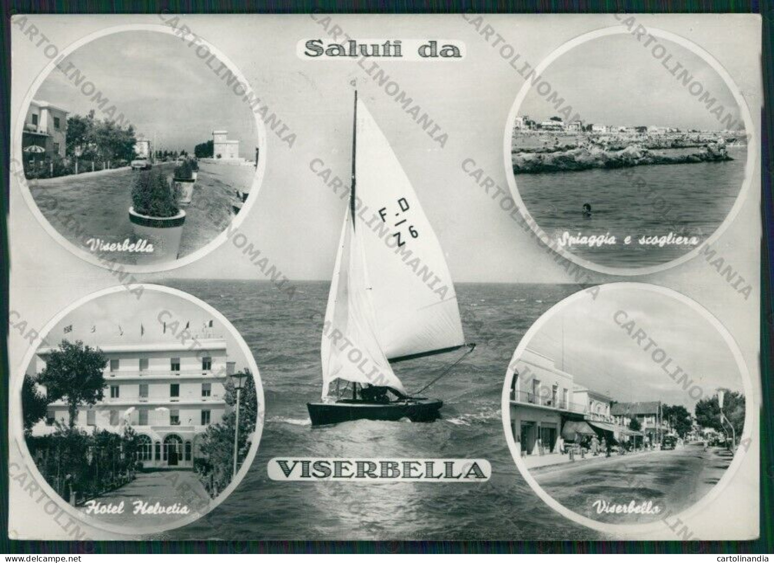 Rimini Viserbella Saluti Da Foto FG Cartolina KB1423 - Rimini