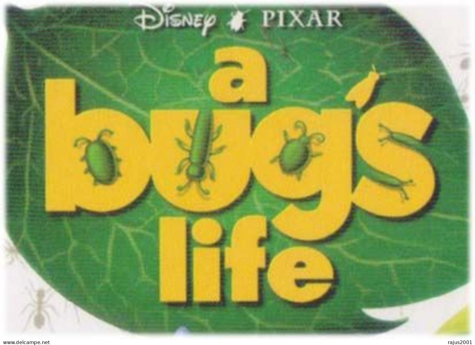 Disney Pixar, Bug, Bugs Life, Insects, Insect, Ants, Beetles, Cartoon, Animal, Souvenir Sheet FDC Palau - Other & Unclassified