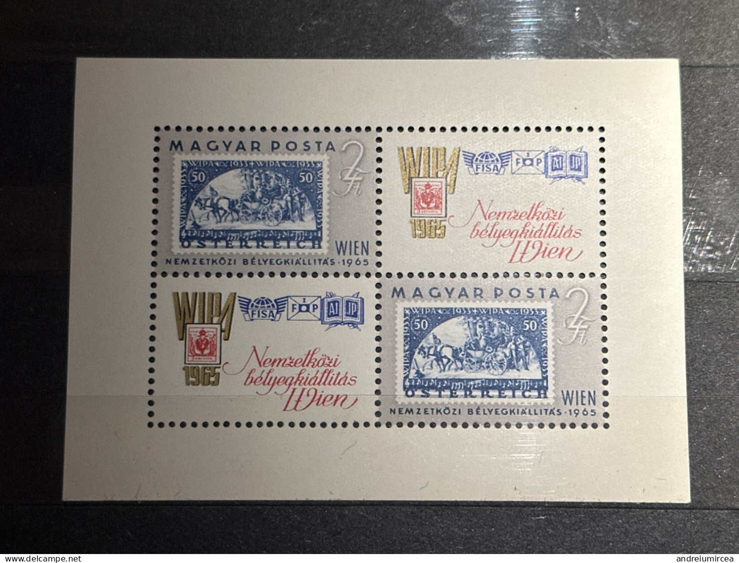 Hungary Bloc MNH  Wien 1965 - Unused Stamps