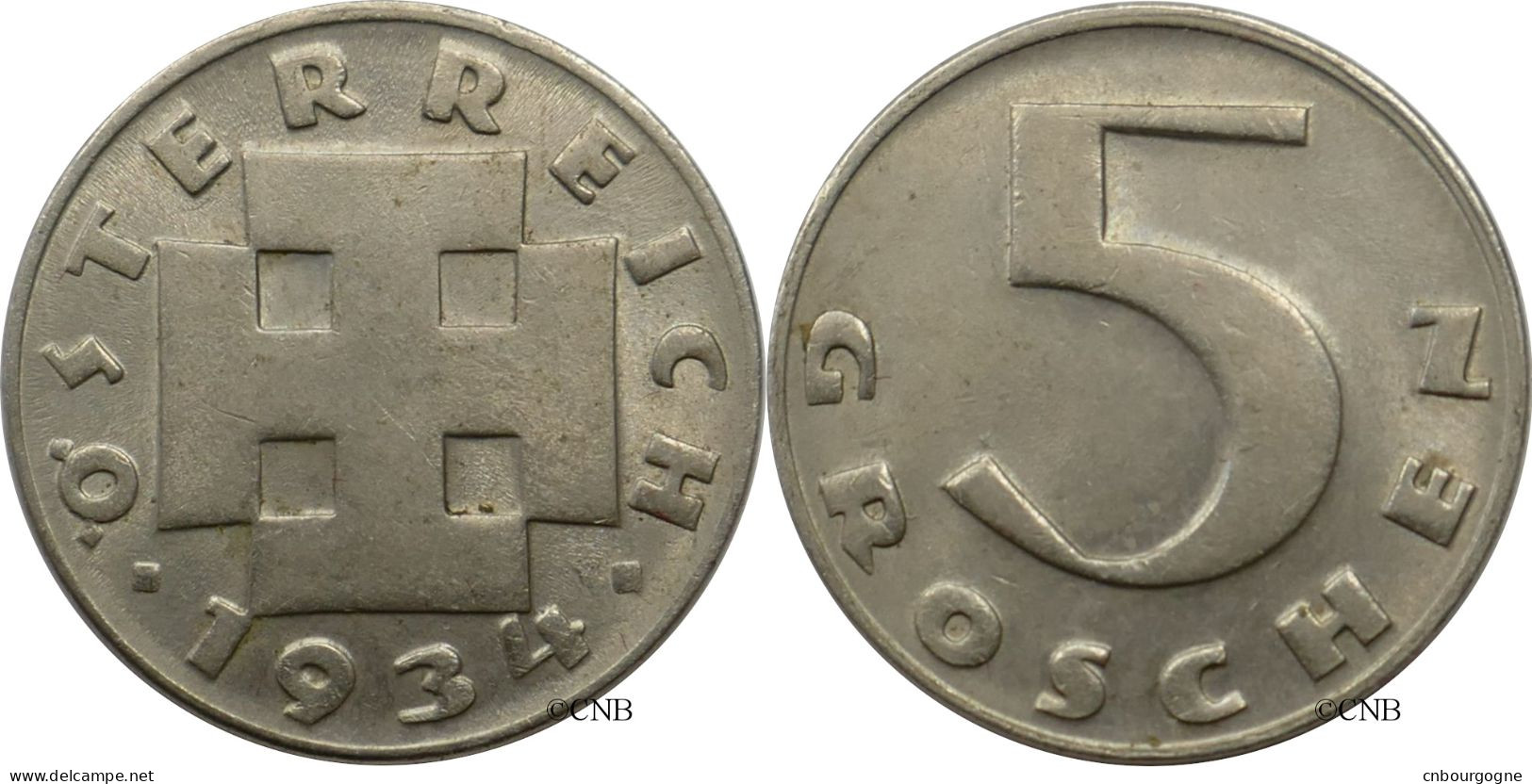 Autriche - République - 5 Groschen 1934 - SUP/MS60 - Mon5765 - Oesterreich