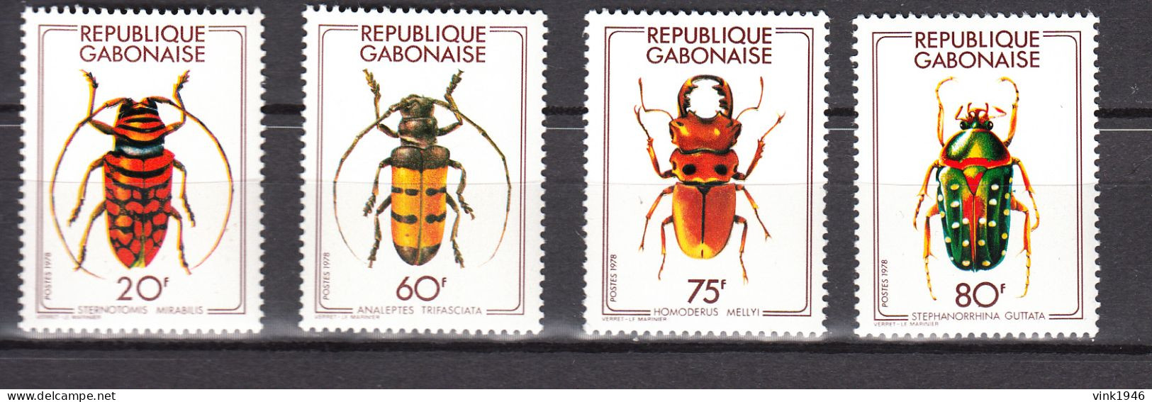 Gabon 1978,4V In Set,insects,kevers,beetles,käfer,coléoptères,escarabajo,MNH/Postfris(A5005)) - Coléoptères