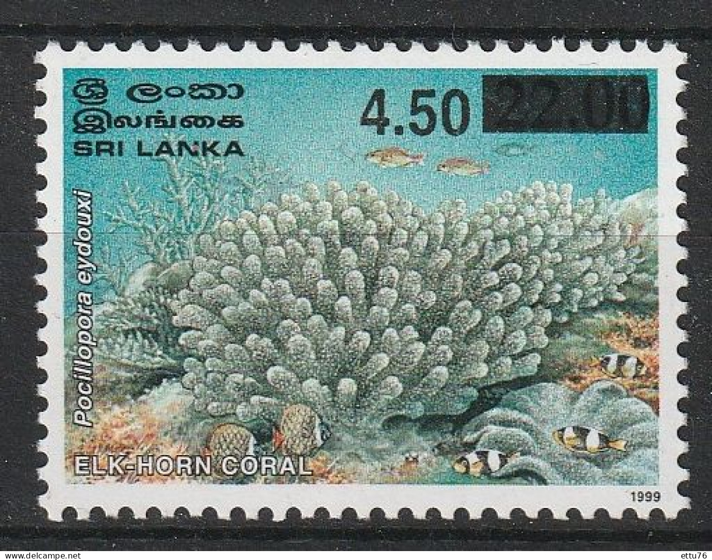 Sri Lanka  2007  Corals,Surcharged  MNH - Marine Life