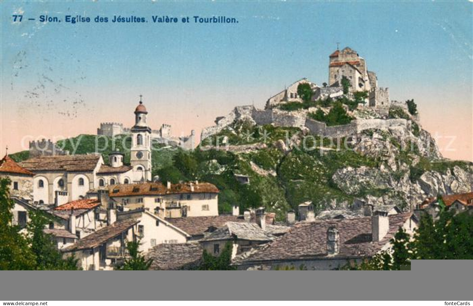 13766982 Sion  Sitten Seduno VS Eglise Des Jesuites Valere Et Tourbillon  - Other & Unclassified