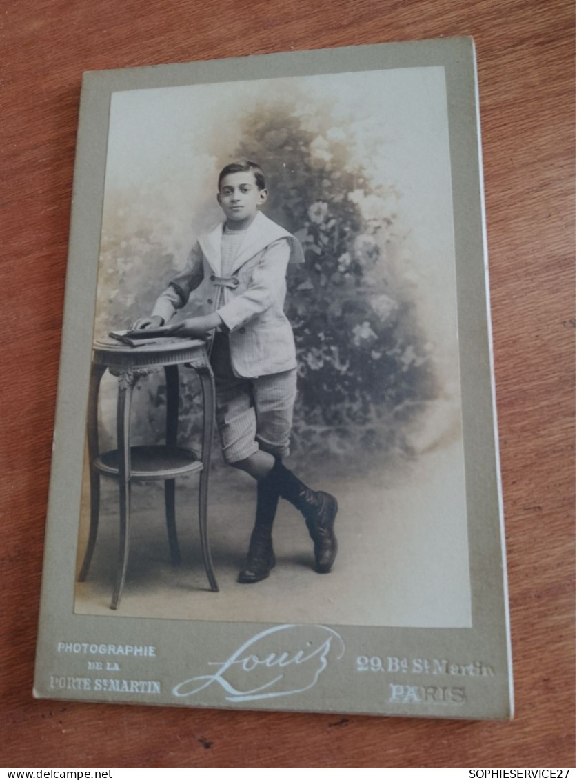 560 // PHOTO ANCIENNE CARTONNEE 16 X 10 CMS / JEUNE GARCON - Anonyme Personen