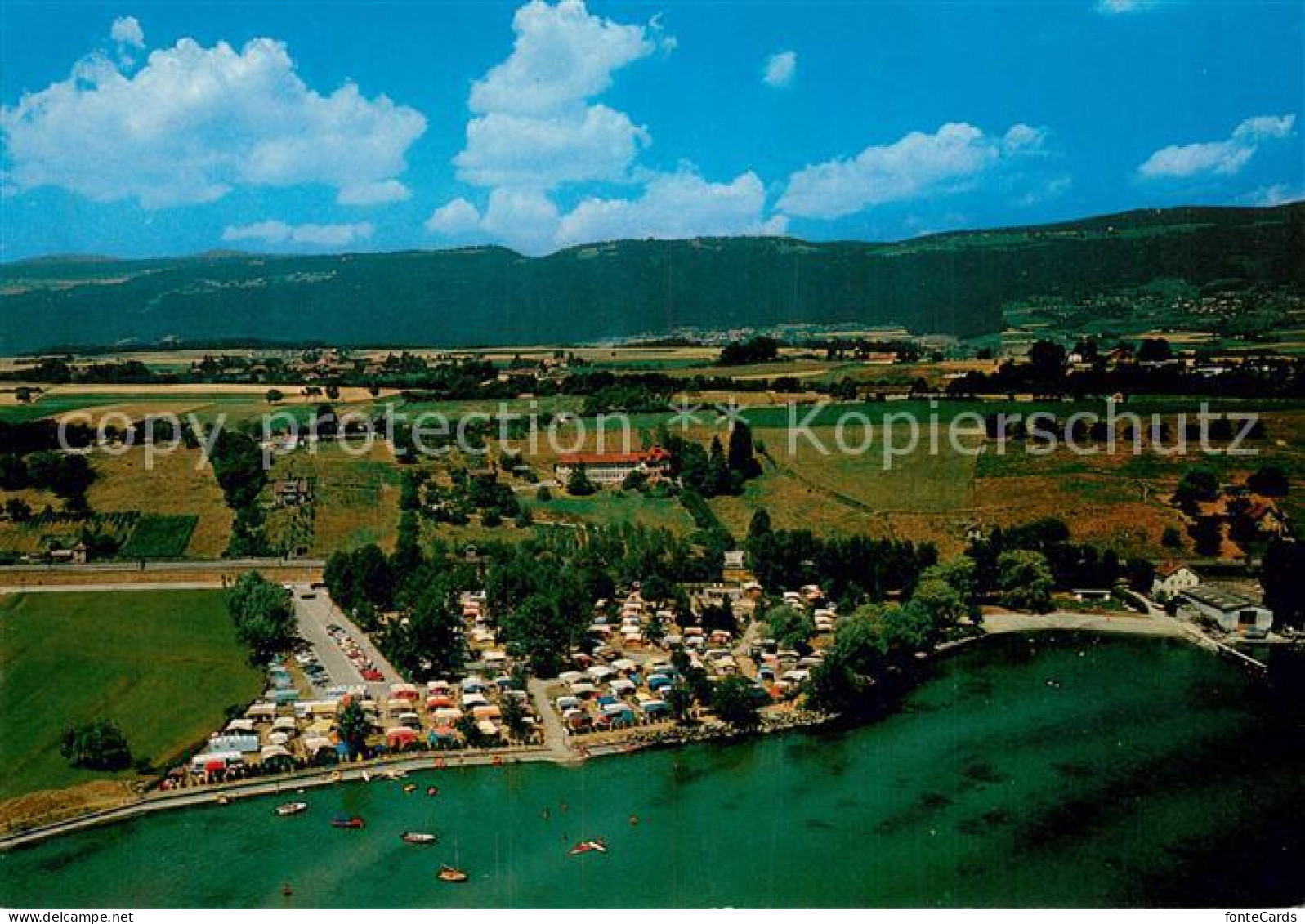 13765902 Grandson Camping Club Yverdon Le Pecos Vue Aerienne Grandson - Autres & Non Classés