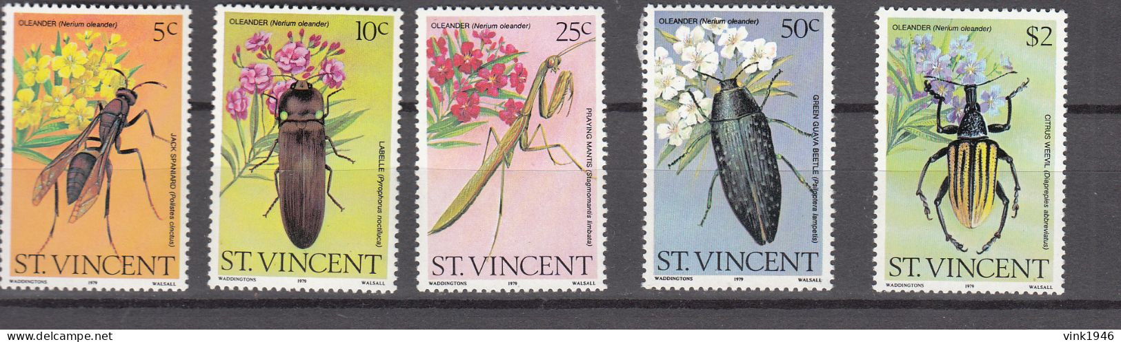 St Vincent 1979,5V In Set,insects,kevers,beetles,käfer,coléoptères,escarabajo,MNH/Postfris(A5007)) - Kevers